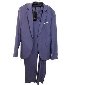 Mage Male‎ Men's Lavender Suit Jacket Pants Set Size S Slim Fit Formal Business